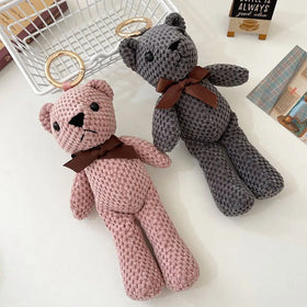 8 Inch 20cm Teddy Bears Doll Stuffed Animal Tiny Keychain Plush Toys Bears KeyChain Valentine's Day Wedding Xmas Pendant Gift