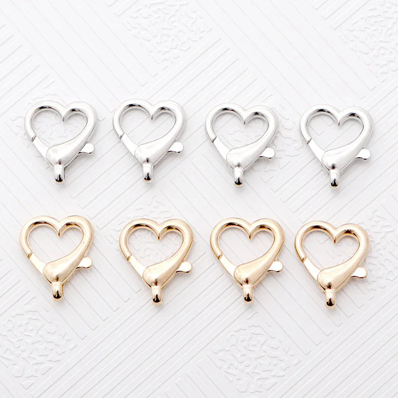 Wholesale Heart Lobster Claw/Clasp Bag keychain Jewelry Findings Necklace or Bracelet ClaspDIY Jewelry Accessories