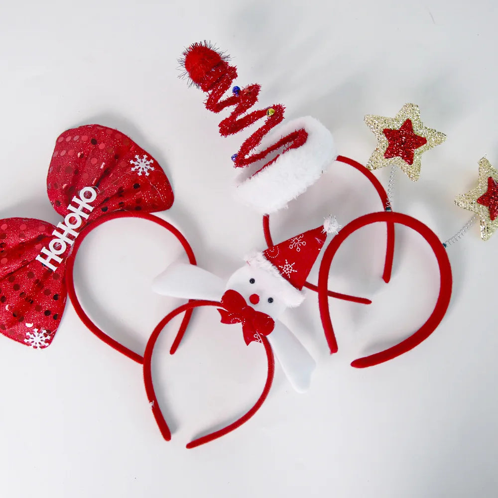 2024 New Christmas Headband Party Decoration Christmas Tree Headband Christmas Headdress Accessories Supplies
