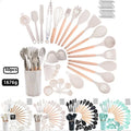 BPA Free Silicone Kitchen Utensil Kit 50pcs Egg Whisk Shovel Scraper Oil Brush Kochgeschirr Set Cooking Utensil Essentials
