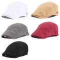Daily Wear News Boy Hats  Men Flat Cap Cotton Adjustable Size Breathable Irish Cabbie Ivy Driving Hunting Hat Beret Cap