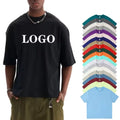 180gsm-280gsm  Men Luxury Heavy 100% Cotton Thick 280 Gsm Oversized Tshirt Blank Mock Neck Heavyweight Oversized Boxy t Shirt