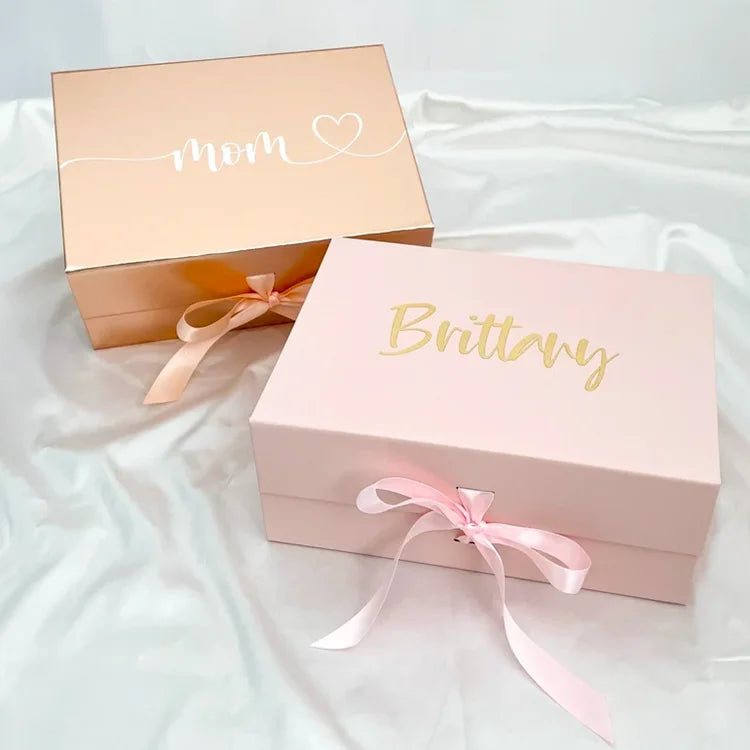 Wholesale Eco Friendly Custom Rigid Paper Boxes for Bridesmaid Wedding Festival Gifts with Full Color Printing