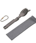 Outdoor Camping Accessories Titanium Cutlery 4 Piece Set Knife Fork Spoon with Bottle Opener