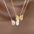 Fashion Pendant Necklace 925 Sterling Silver Trendy butterfly Diamond Necklace Gold Plated Necklaces for Women