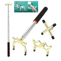 Retractable Billiards Cue Stick Bridge with 3 Pieces Removable Metal Bridge Head Lower Higher Cross Rest Head Set