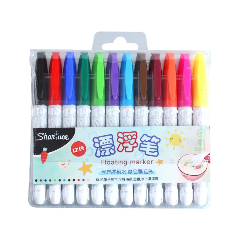 Water Floating Painting Kids Color Whiteboard Magic Water Painting Markersfelt Tips DIY Graffiti Pen for Kids DIY Drawing