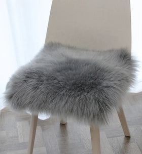 Modern Square Real Sheepskin Fur Cushion Patchwork Solid Pattern Natural Fur in New Colors for Hotel Home Hospital Use