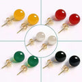 2025 Best Selling Low Price Long Earrings Sterling Silver Earrings Handmade Fashion Brass Jewelry Chalcedony Earrings
