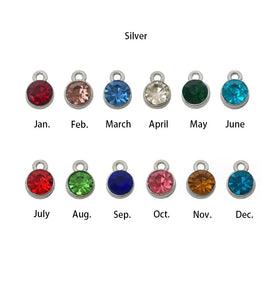 12 Birthstone Charm Crystal Pendant Charm 12 Months Birth Lucky Stone Charm for DIY Necklace Bracelet Earring Making