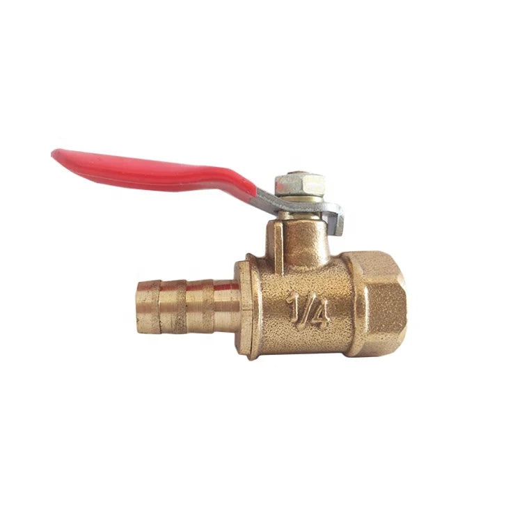 BSP Thread Full Port Lever Handle Pneumatic Hose Barb Mini Ball Valve