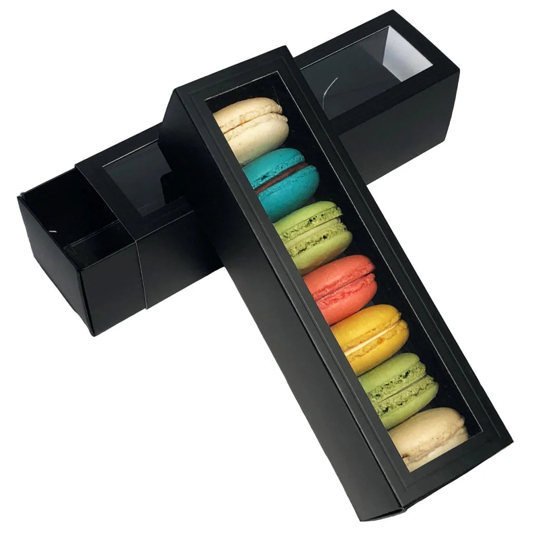 Customized Luxury Macaron Cookie Packaging Box Rigid Presentation with Embossing Sponge Liner for Sushi Gift Food Packaging