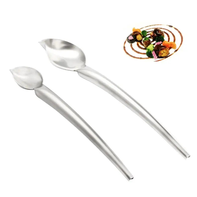 Candy Pencil Decorating Spoon Drizzle Spoon Decorating Sauce Tip Stainless Steel Sauce Spoon