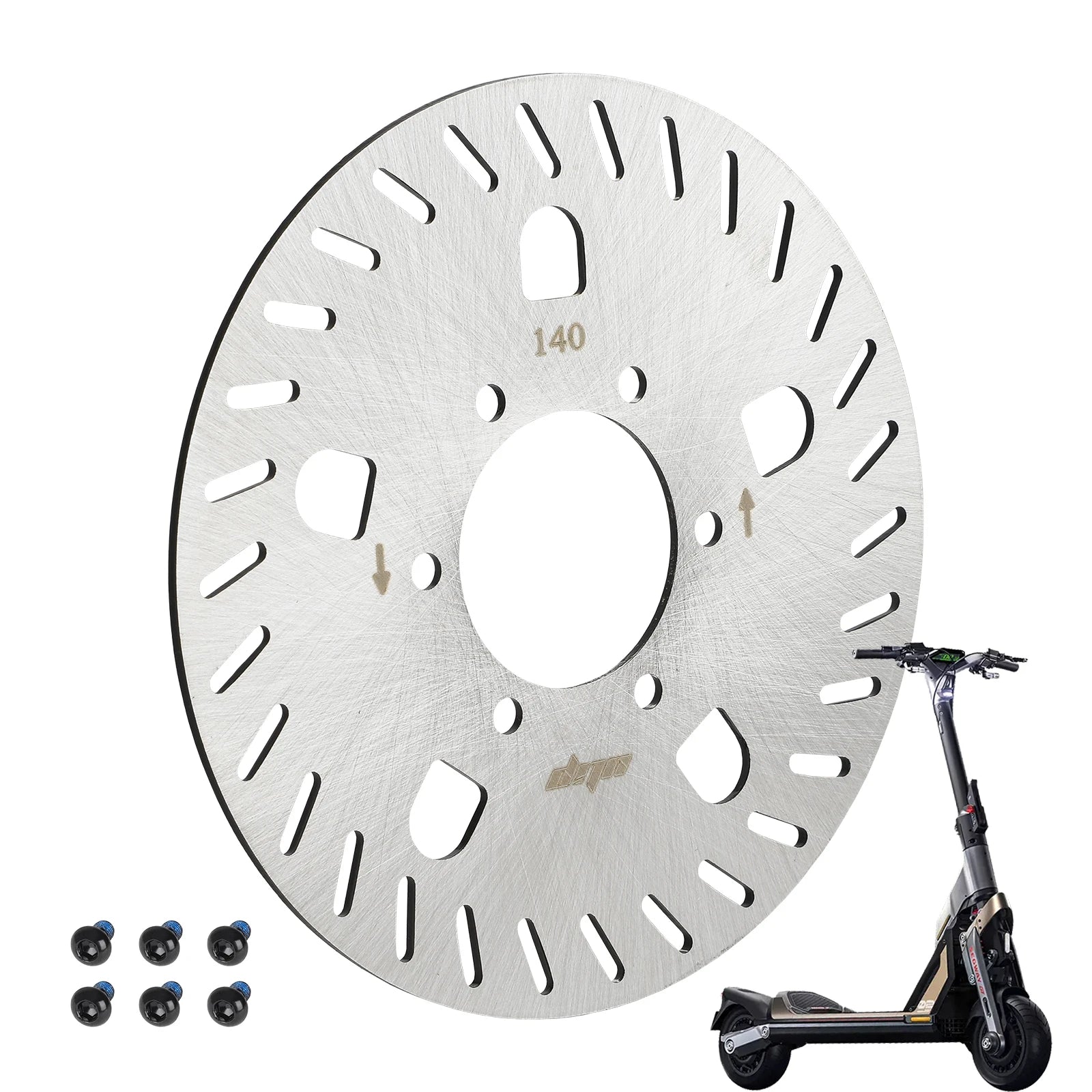 Ulip Reinforced 140mm Brake Disc with 6-hole for Segway Ninebot GT1 GT2 Scooters 140mm Brake Rotors 26mm 52mm for 2 Holes