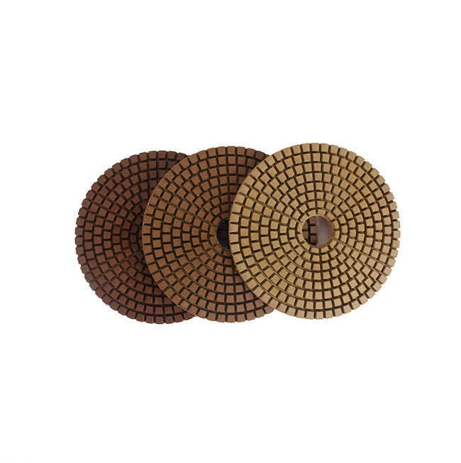 Wet Granite Marble Quartz 4-Inch Stone Flexible Diamond Resin Polishing Pad OEM True Shine JXSP4091 Supplier
