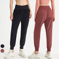 Custom Women Sports Pants V Waist Workout Gym Fitness Joggers Women's Blank Nylon Spandex Trousers Running Leggings Plain Jogger