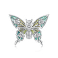 New Arrival 925 Sterling Silver Sparkling Butterfly Silicone Spacer Charm Bead Fine Jewelry for Bracelet Making