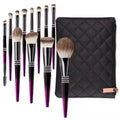 12PCS Makeup Brushes Black Professional High Quality Synthetic Hair Cosmetic Foundation Powder Blush Eyeshadow Brush Set