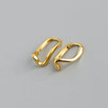 925 Sterling Silver Minimalist Geometric Irregular Ear Buckle for Women Punk Men Rock Party Hoop Earring Jewelry