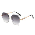 9227 Korean Style Women's Sunglasses Retro Metal Octagon Frame UV400 Polarized Sun Protection Trendy for Europe America Driving