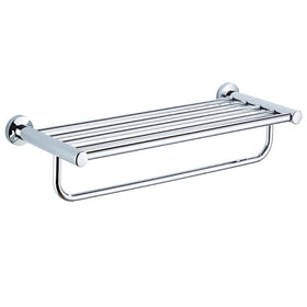 Double Hotel Use Silver Stainless Steel 304 Heater Wall-Mounted Modern Design Bathroom Towel Rack Pendant Set