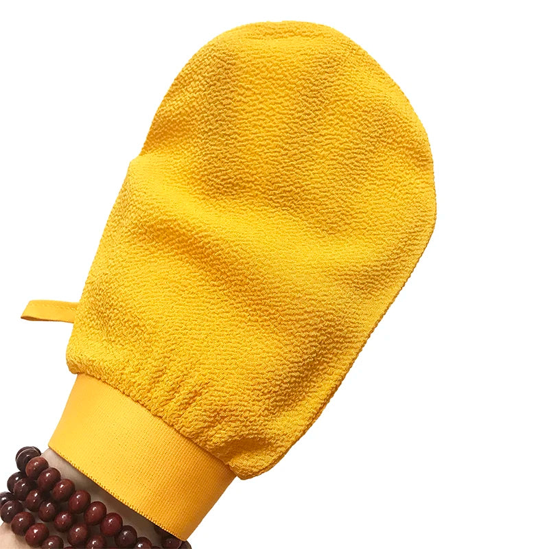 Customized Moroccan Hammam Bath Scrub Viscose Bath Scrub Glove Mitt Peeling Turkish Silk Exfoliating Body Mitt