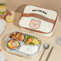 Stainless Steel 5-compartment Lunch Box Sealed Leak-Proof Large-capacity Camping Bento  Box with Soup Bowl