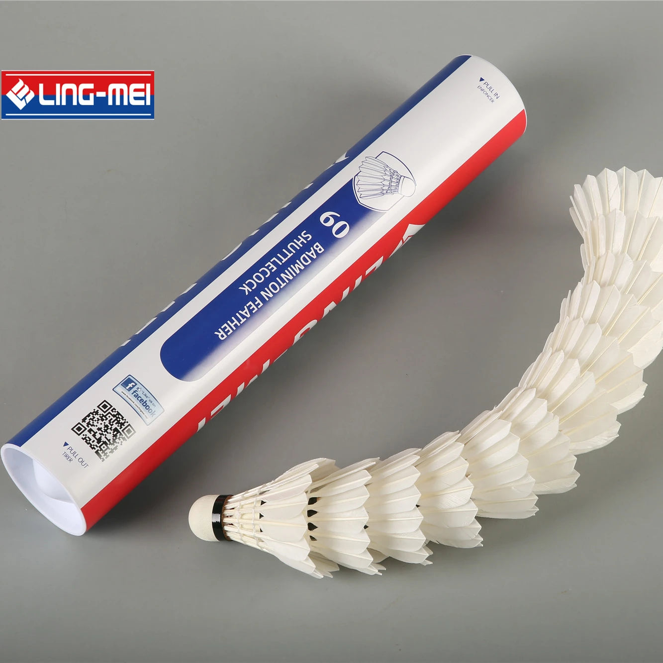 Lingmei 60 Pro Ideal Badminton Equipment Goose Feather As Aeroplane Badminton Shuttlecock Birdies for Training