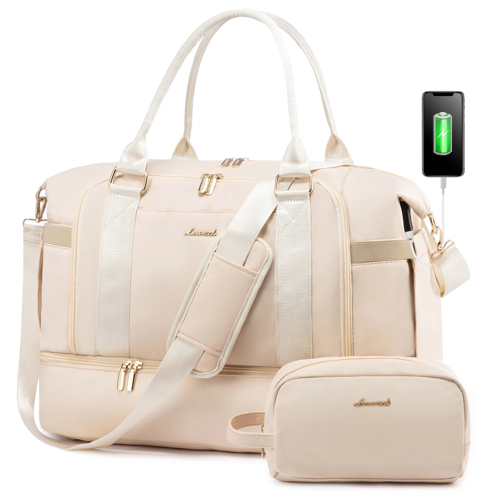 LOVEVOOK Factory Custom Sports Tote Bag Carry on Overnight Weekender Toiletry Bag Women Duffle  Gym Bags With Shoe Compartment