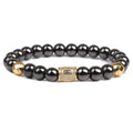8mm Beaded Bracelet Black Gallstone Bracelet Natural Hematite Tiger Eye Black Obsidian Stone Bracelet Women Beaded
