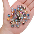 Colorful Medium Hole Cut Crystal Glass Bead Pendant for DIY Jewelry Accessories Making Necklace Bracelet