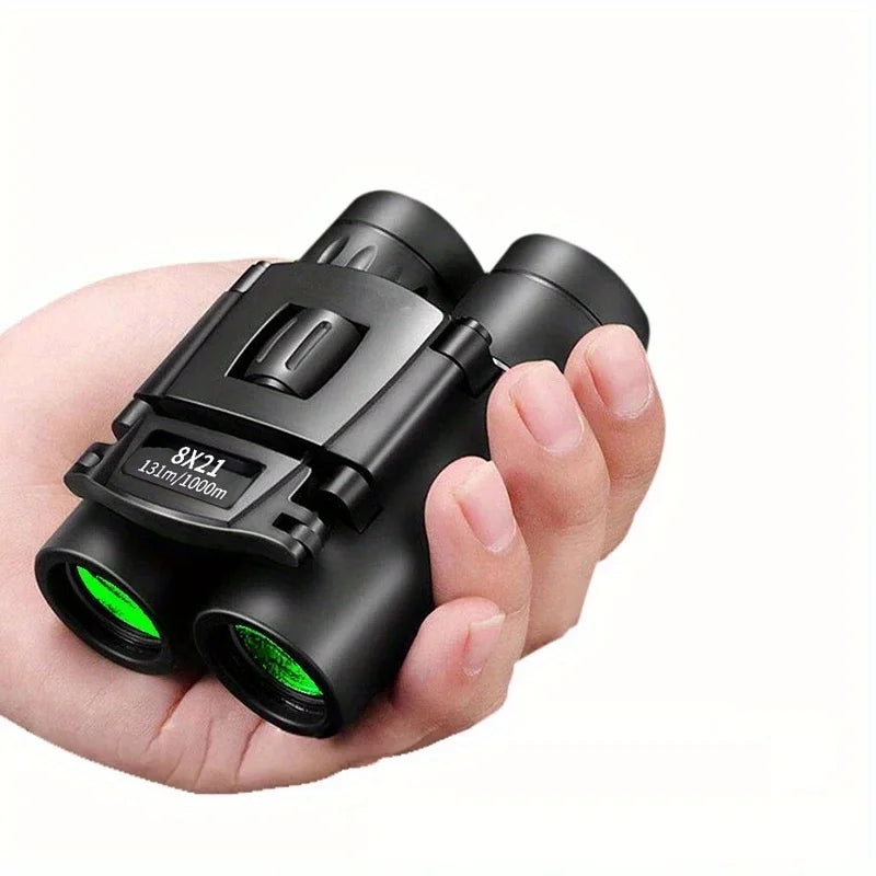 8x21 HD Binocular Telescope High-Powered Portable Optics for Adults Perfect for Camping Traveling Sightseeing