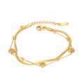 Wholesale 18K Gold Plated Herringbone Chain Bracelet Stainless Steel Sanke Chain Tree of Life Charm Bracelet