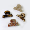 Amber Square Hollow Acetate Shark Claw Clip Geometry Simple Acetic Acid Hair Accessories Retro Exquisite Hair Claw Clip for Girl