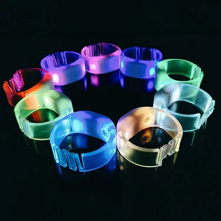 Funny W Wristband  DMX Remote Controlled RGB LED Bracelet Festival Flashlight Fabric Led Wristband for Event