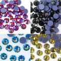 2088 8+8 Cut Hotfix Rhinestones Iron on Rhinestone 8 Big 8 Small Star Cut 16 Facets  Flat Back Crystal Hot Fix Stone with Strong