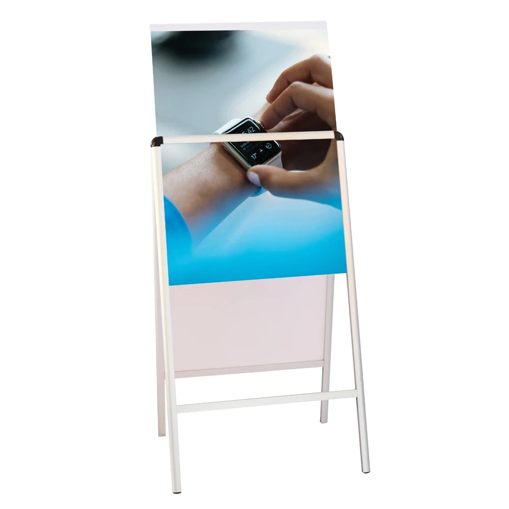 Small Freestanding Portable Aluminum Outdoor Business Advertising Board Custom Designed Black Metal Menu Frame Sign Street Use