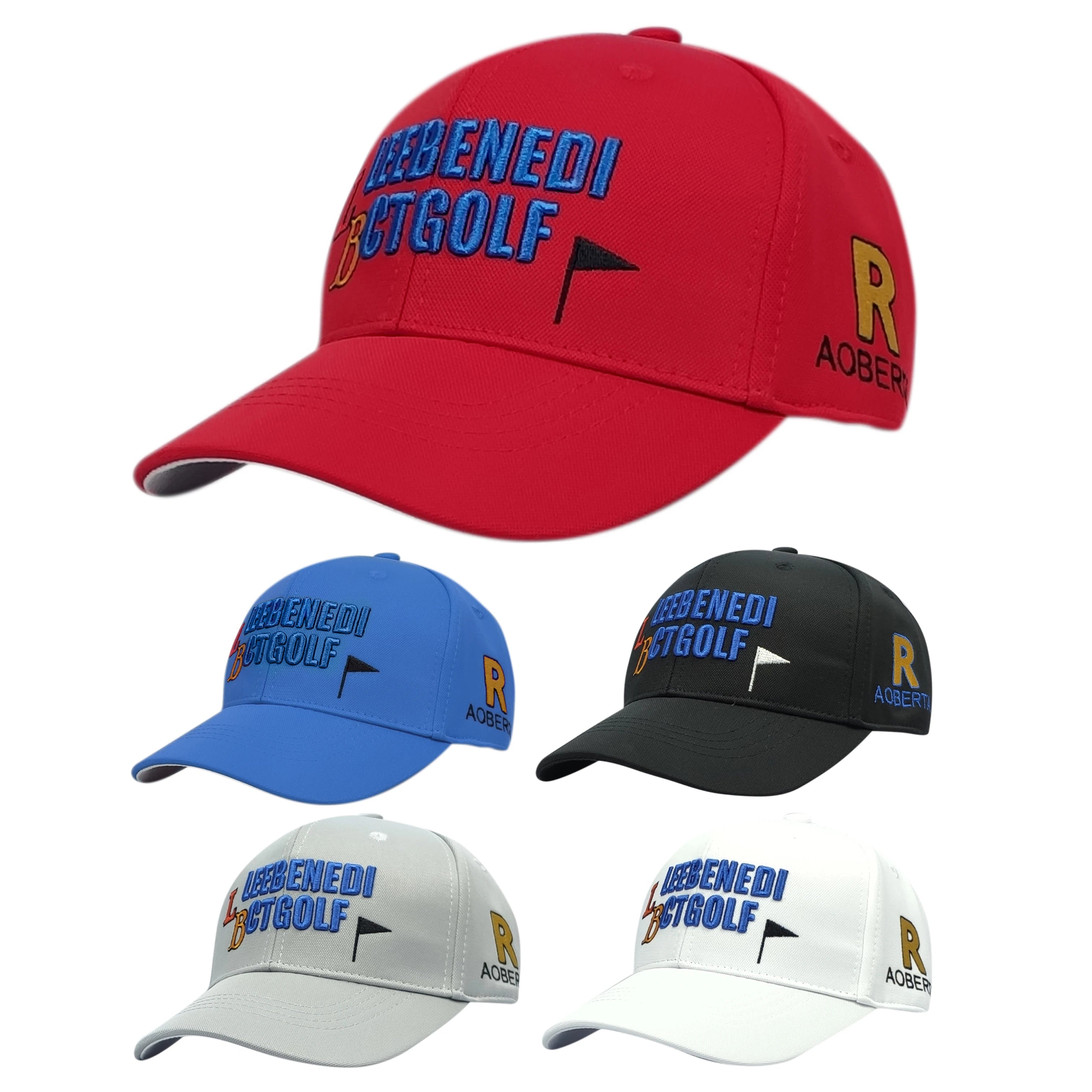 Custom 6 Panel Curved Brim 3D Embroidered Logo Golf Baseball CapWaterproof Laser Cut Hole Perforated Dad Hat