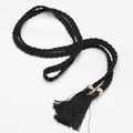JULUN Hot Sale Women Fashion Waist Chain Nylon Cord Fringe Decorative Versatile Dress Dress Belt Hand Braided Belt