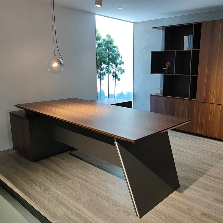 Premium CEO Boss Leather Luxury Modern Wooden Executive Office Furniture Desk