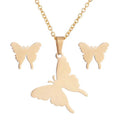 Stainless Steel Pendant Handmade Wholesale butterfly Necklace Set Jewelry China Jewelry Wholesale Stainless Steel Jewelry Set