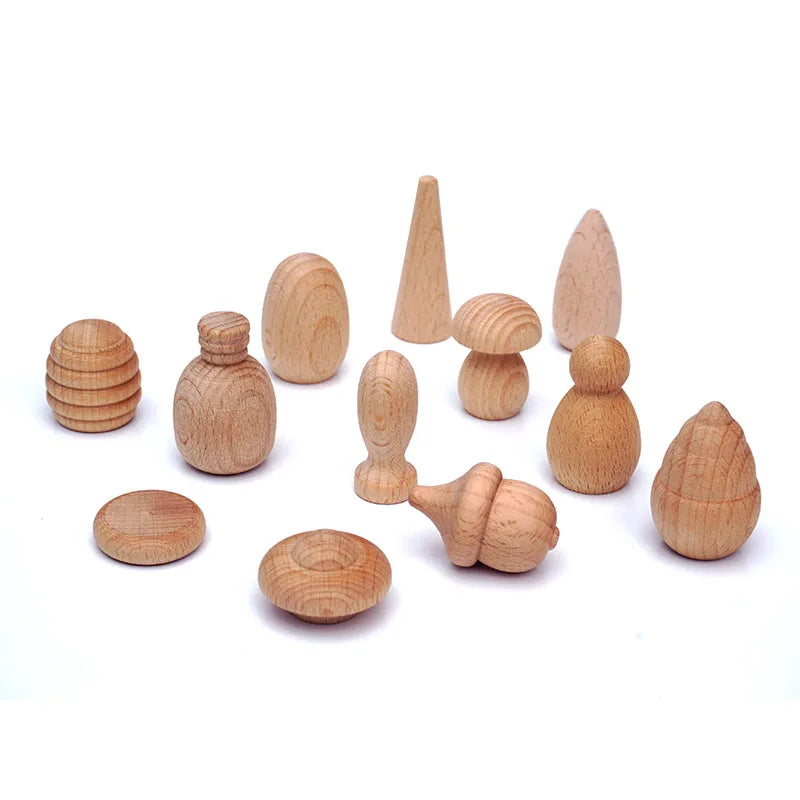 Wholesale Wooden Peg Dolls Wood Building Blocks Unfinished for Painted Crafts and Decoration Arts