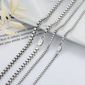Minimalism Bare Chain Wholesale 925 Sterling Silver 2.35mm 3.7mm Box Chain Necklace for Women