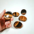 HZ Wholesale Amethyst Thumb Stone | Yellow Tiger Eye Worry Stone