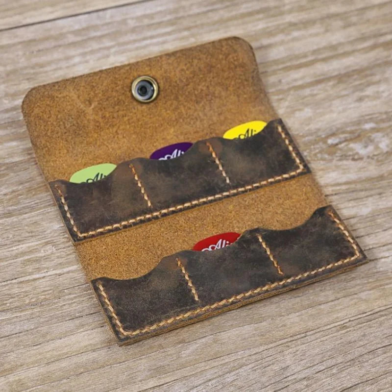 Durable Leather Guitar Pick Holder Personalized Pick Holder Case Gifts for Guitar Player
