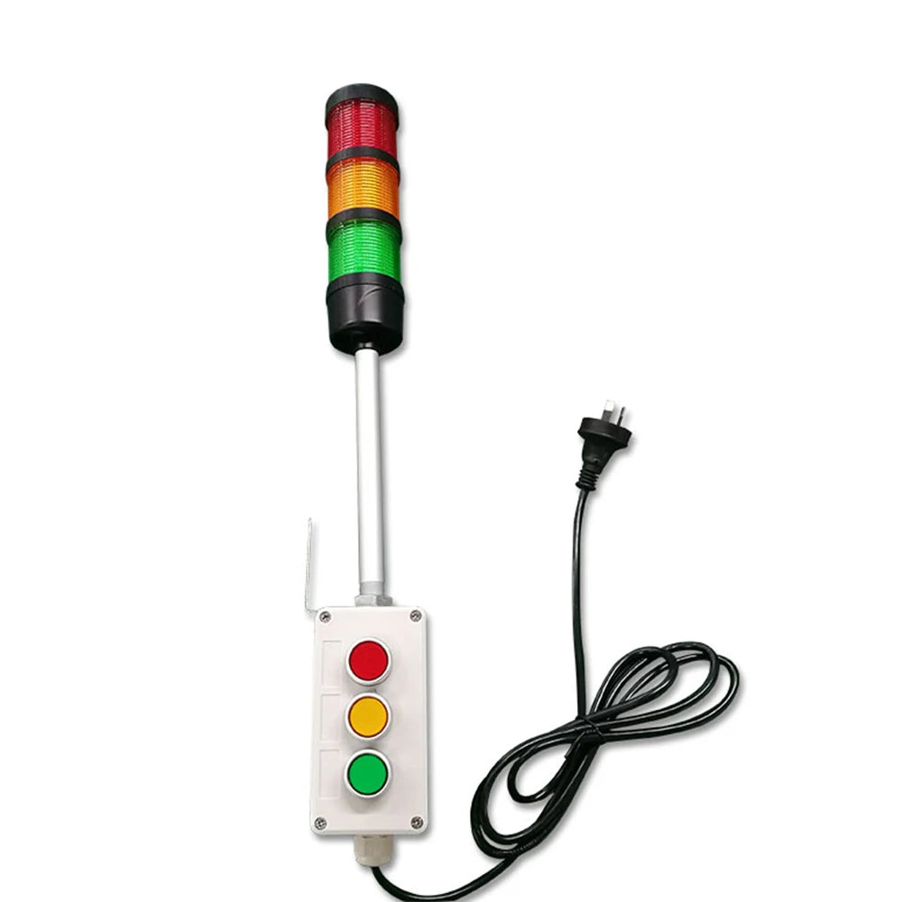 Signal Tower Light 24V ONN-M4 LED Multicolor Tower Warning Light with Buzzer Industrial Machine for CNC Factory Equipment