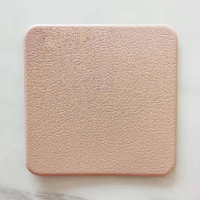 Factory Direct Sales Customization Reusable Eco-Friendly Classic Design Coffee Cup Mats PVC Leather