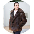 Customized Classic Desgin Plus Size Winter Mens Beavr Fur Jacket Coat