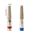 2.4mm Rotary Bur Burrs Safety  Professional Wholesale Tapered Barrel  Efile Manicure Cuticle Russian Diamond Nail Drill Bits