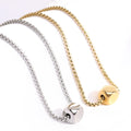 Simple Stainless Steel Necklaces Casting Smooth Square Sieve Custom Name Logo Engraved Necklace Ins Necklace with Chain